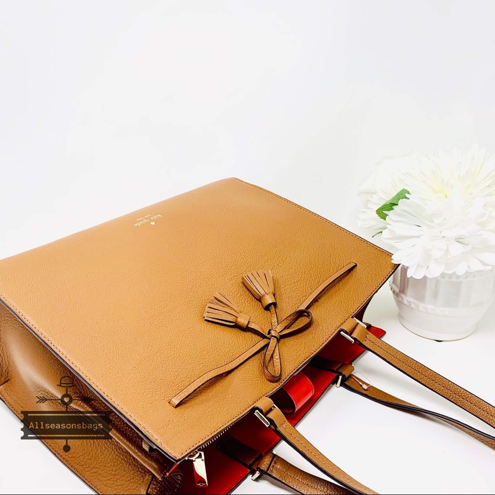 🔽Kate spade hayes tote wristlet Wallet ginger set - Picture 7 of 8